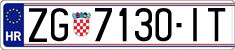 License plate of Croatia, Regular plates