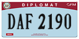 Federal license plates, Diplomatic