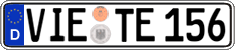 German license plate, Regular plates