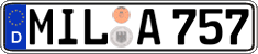 German license plate, Regular plates