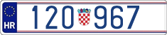 License plate of Croatia, Police