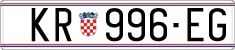License plate of Croatia, Regular plates