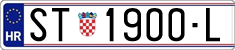 License plate of Croatia, Regular plates