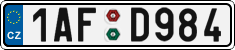 License plate of the Czech Republic, Cars (2001)