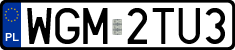 License plates of Poland, Regular car plates