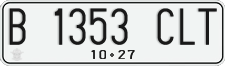License plate of Indonesia, Regular plates