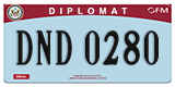 Federal license plates, Diplomatic