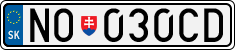 License plate of Slovakia, Cars