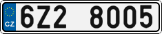 License plate of the Czech Republic, Cars (2001)