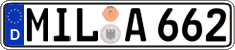 German license plate, Regular plates