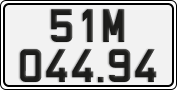 License plate of Vietnam, Cars
