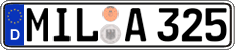 German license plate, Regular plates