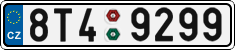 License plate of the Czech Republic, Cars (2001)