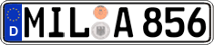 German license plate, Regular plates