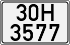 License plate of Vietnam, Cars