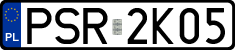 License plates of Poland, Regular car plates
