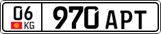 License plate of Kyrgyzstan, Private owners (2016)