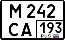 License plate Russia, Cars