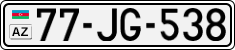 License plate of Azerbaijan, Cars