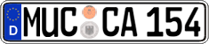 German license plate, Regular plates