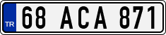 License plate of Turkey, Regular plates