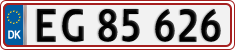 License plate of Denmark, Regular plates