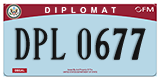 Federal license plates, Diplomatic