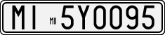 License plate of Italy, Cars (1927 year series)