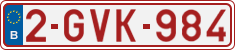 License plate of Belgium, Regular plates (2010)