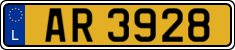 License plate of Luxembourg, 2003 year system