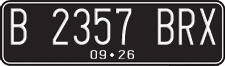 License plate of Indonesia, Regular plates