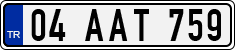 License plate of Turkey, Regular plates