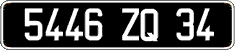 French license plate, FNI