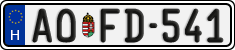 license plates of Hungary, Regular plates (2022)