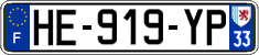 French license plate, SIV (ordinary)