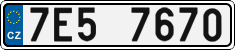 License plate of the Czech Republic, Cars (2001)