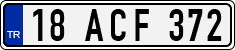 License plate of Turkey, Regular plates