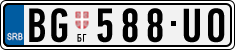 License plate of Serbia, Cars