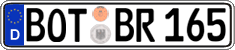 German license plate, Regular plates