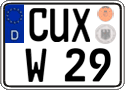 German license plate, Regular plates