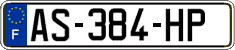 French license plate, SIV (ordinary)