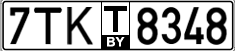 License plate Belarus, Transit plates (2004)