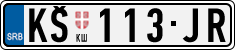 License plate of Serbia, Cars