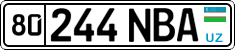 License plate of Uzbekistan, Organizations