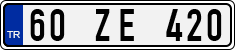 License plate of Turkey, Regular plates