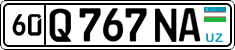 License plate of Uzbekistan, Private owners