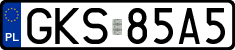 License plates of Poland, Regular car plates