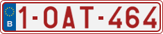 License plate of Belgium, Regular plates (2010)