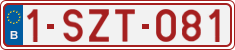 License plate of Belgium, Regular plates (2010)