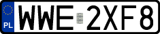 License plates of Poland, Regular car plates